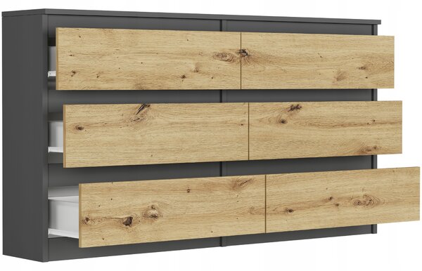 Comodă Rigta (antracit + artizanal). Promo -13%. 1151459