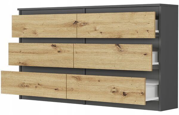 Comodă Rigta (antracit + artizanal). Promo -13%. 1151459
