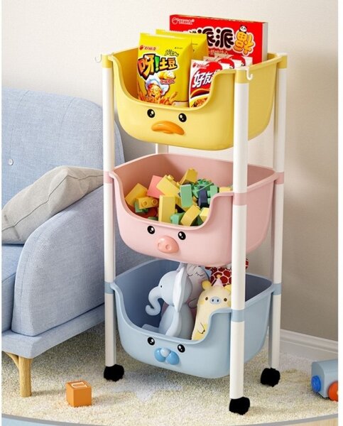 Organizator pentru jucarii, dulap depozitare pentru copii, model animalute, JollyMag, PO18KOL