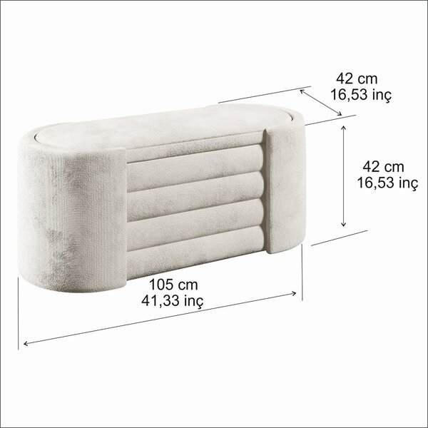 Taburete Rosamunda (crem). Promo -19%. 1153788