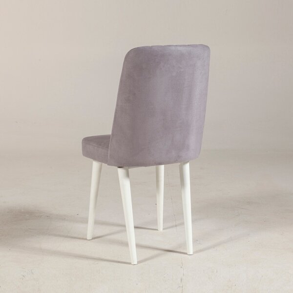 Scaun Model Vina, Albastru cenusiu/Alb, 46x46x85 cm