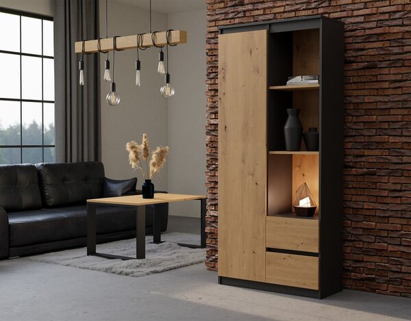 Raft Respeto 2 (antracit + stejar artisan). Promo -17%. 1132649