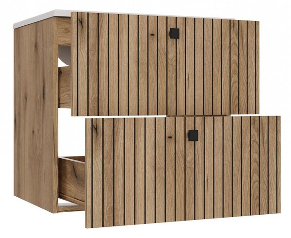Dulap sub lavoar Terca 1 60 (stejar evoke) (cu lavoar). Promo -18%. 1133036