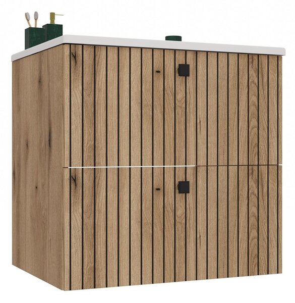 Dulap sub lavoar Terca 1 60 (stejar evoke) (cu lavoar). Promo -18%. 1133036