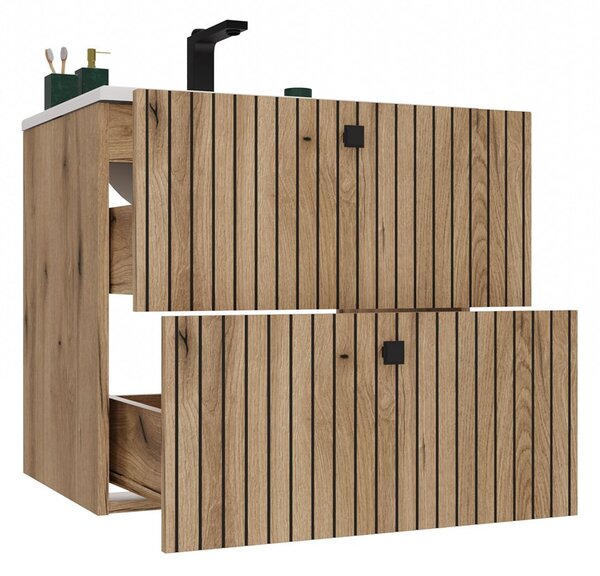 Dulap sub lavoar Terca 1 60 (stejar evoke) (cu lavoar). Promo -18%. 1133036