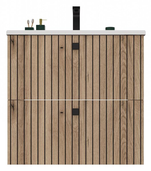 Dulap sub lavoar Terca 1 60 (stejar evoke) (cu lavoar). Promo -18%. 1133036