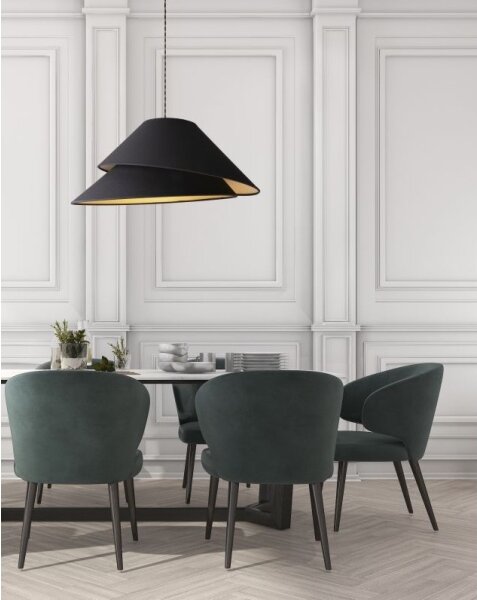 Lustră pe cablu Duolla COCO 1xE27/40W/230V d. 50 cm negru