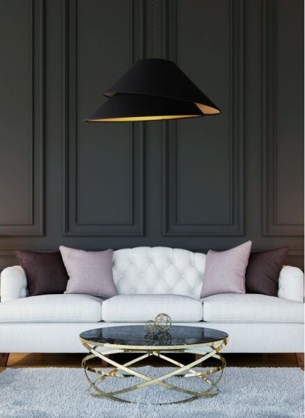 Lustră pe cablu Duolla COCO 1xE27/40W/230V d. 50 cm negru