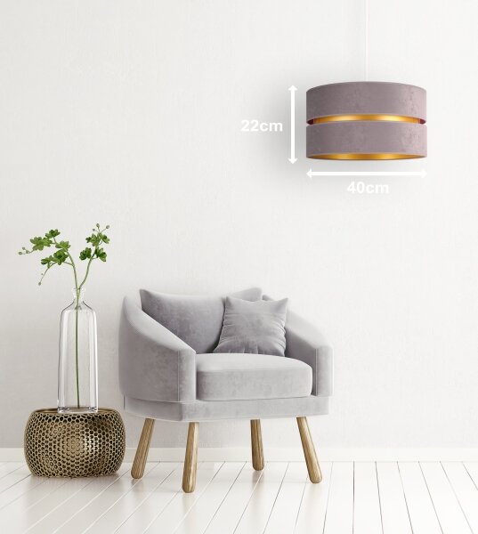Lustră pe cablu Duolla DUO 1xE27/15W/230V d. 40 cm gri