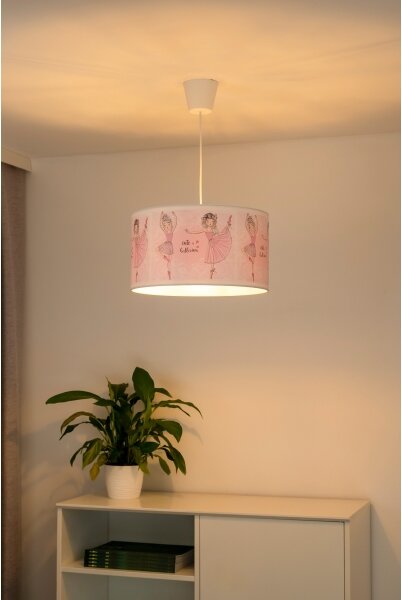 Lustră pe cablu pentru copii PRINT Duolla M 1xE27/40W/230V d. 35 cm balerine