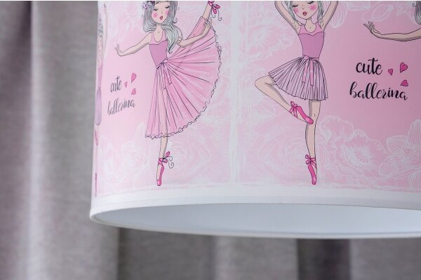 Lustră pe cablu pentru copii PRINT Duolla M 1xE27/40W/230V d. 35 cm balerine