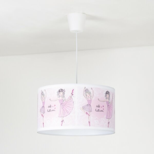 Lustră pe cablu pentru copii PRINT Duolla M 1xE27/40W/230V d. 35 cm balerine