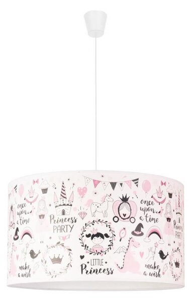 Lustră pe cablu pentru copii PRINT Duolla M 1xE27/40W/230V d. 35 cm basm