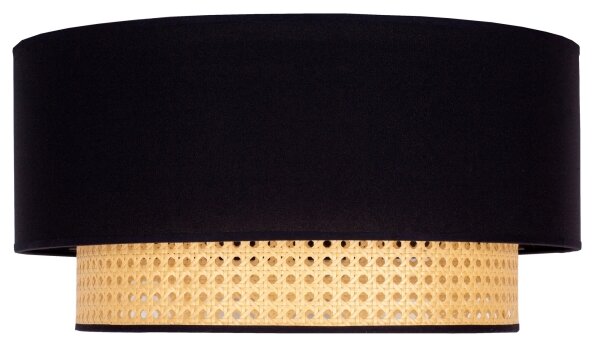 Plafonieră Duolla BOHO 1xE27/15W/230V d. 45 cm negru/ratan