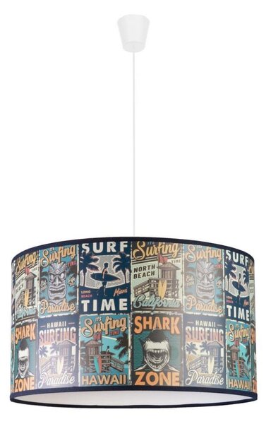 Lustră pe cablu pentru copii PRINT Duolla M 1xE27/40W/230V d. 35 cm postere