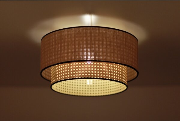 Plafonieră Duolla BOHO 1xE27/15W/230V d. 45 cm bej/ratan