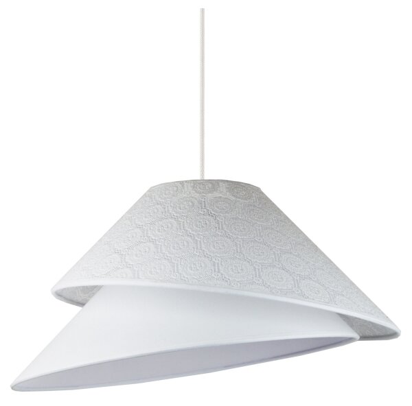 Lustră pe cablu Duolla COCO 1xE27/40W/230V d. 50 cm alb