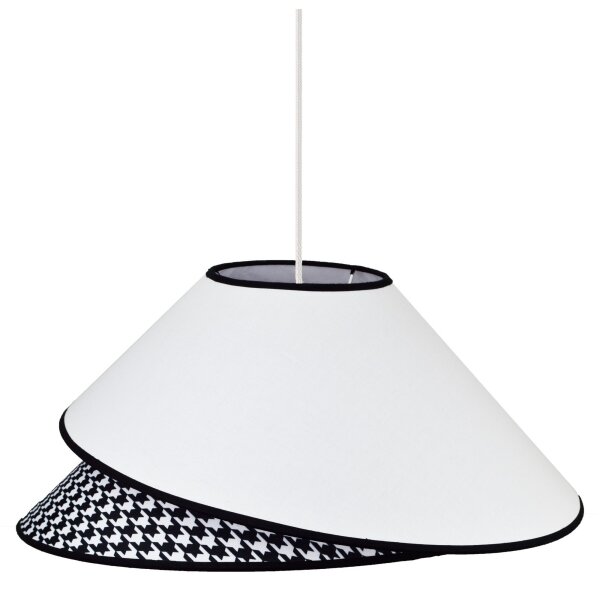 Lustră pe cablu Duolla COCO 1xE27/40W/230V d. 50 cm alb/negru