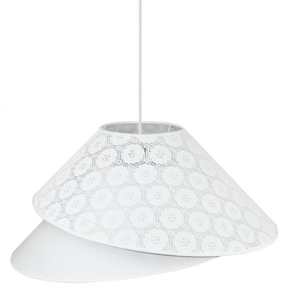 Lustră pe cablu Duolla COCO 1xE27/40W/230V d. 50 cm alb