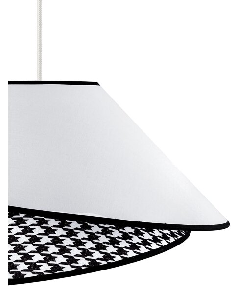 Lustră pe cablu Duolla COCO 1xE27/40W/230V d. 50 cm alb/negru