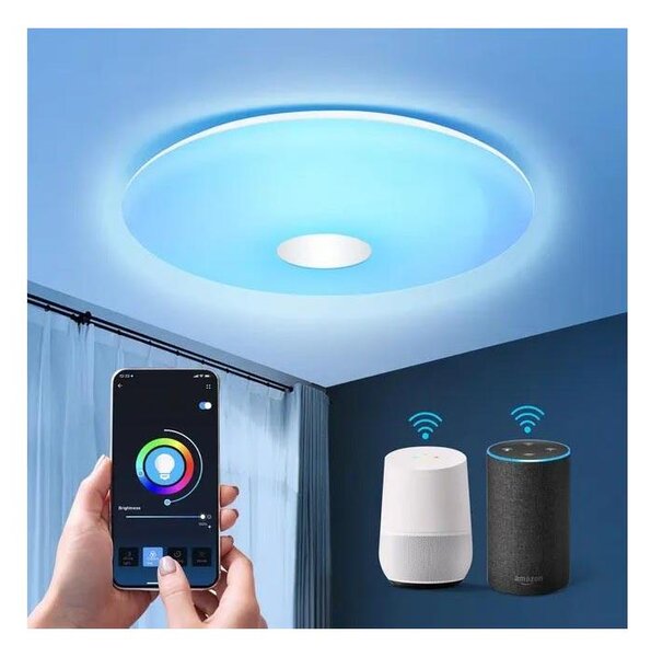 Plafonieră LED RGBW dimabilă Aigostar 18W/230V d. 34 cm Wi-Fi