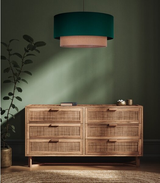 Lustră pe cablu Duolla BOHO 1xE27/15W/230V d. 45 cm verde/maro