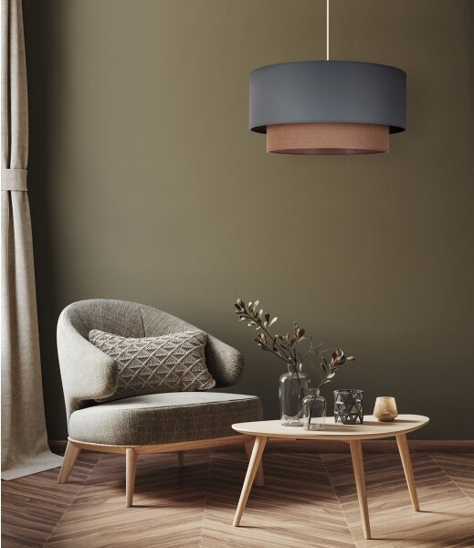 Lustră pe cablu Duolla BOHO 1xE27/15W/230V d. 45 cm verde/maro