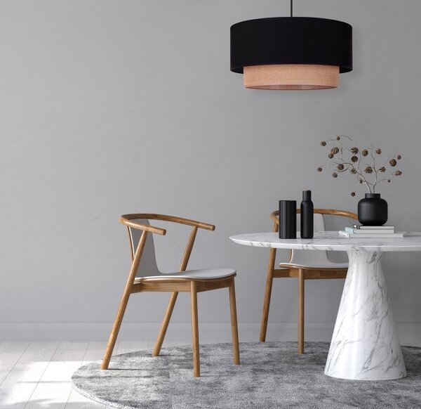 Lustră pe cablu Duolla BOHO 1xE27/15W/230V d. 45 cm negru/maro