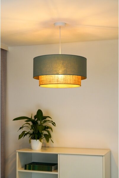 Lustră pe cablu Duolla BOHO 1xE27/15W/230V d. 45 cm verde/maro