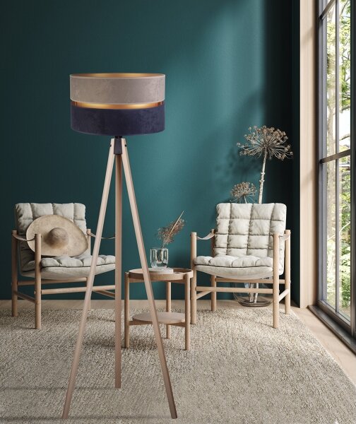 Lampadar Duolla DUO 1xE27/60W/230V d. 44 cm gri/albastru/bej