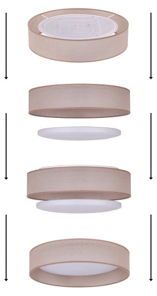 Plafonieră LED Duolla ROLLER LED/24W/230V d. 45 cm gri deschis