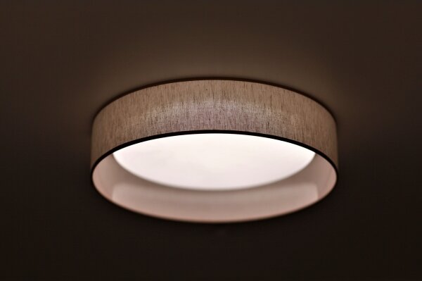 Plafonieră LED Duolla ROLLER LED/24W/230V d. 45 cm bej