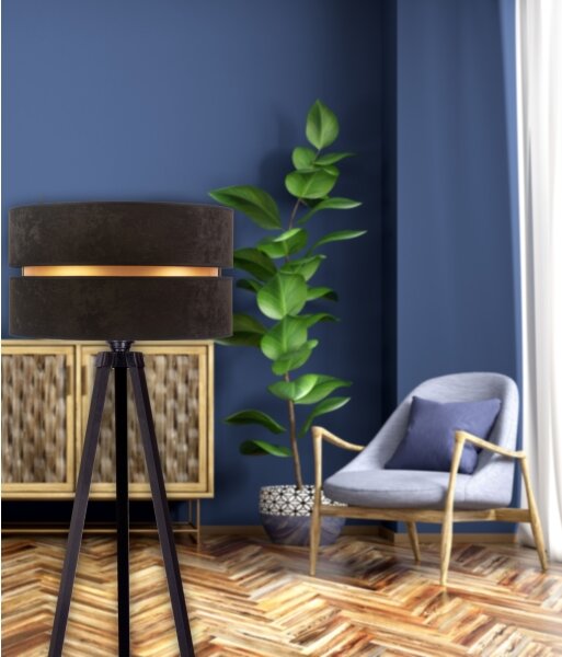 Lampadar Duolla DUO 1xE27/60W/230V d. 44 cm negru/wenge