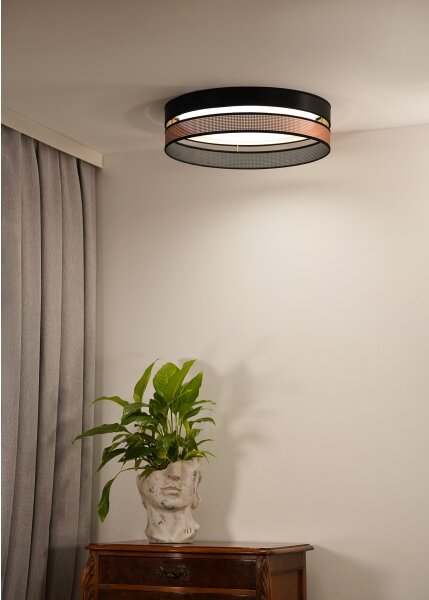 Duolla-Plafonieră LED ROLLER DUO SHINY LED/24W/230V d. 45 cm negru/cupru