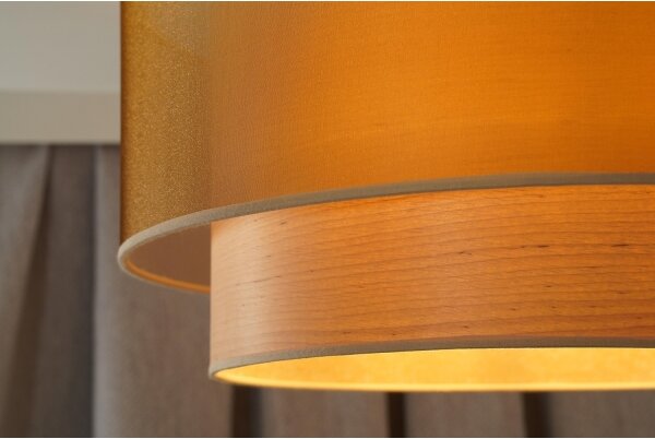 Lustră aplicată WOOD Duolla BOHO 1xE27/15W/230V d. 45 cm cupru/bej