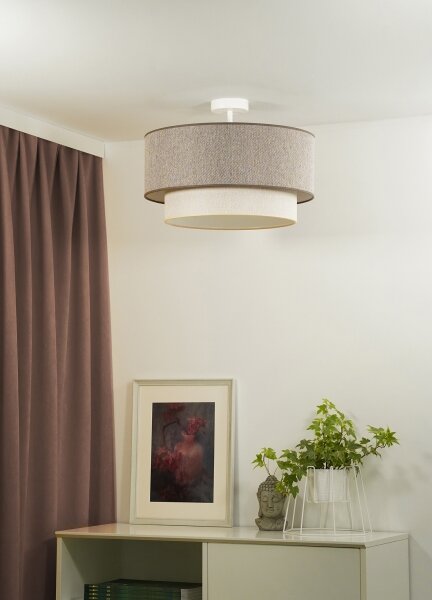 Duolla-Lustră aplicată BOHO ECO RECYCLING 1xE27/15W/230V d. 45 cm maro/crem