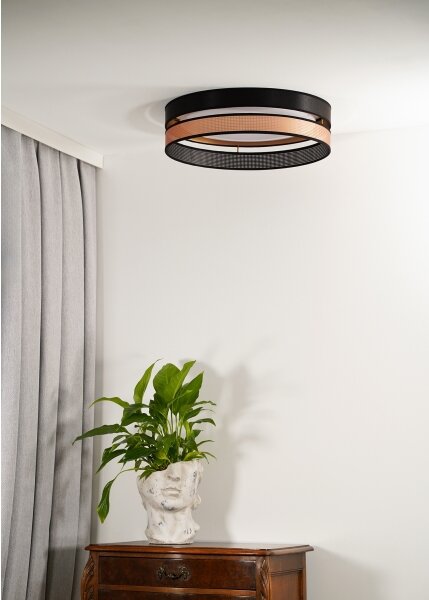 Duolla-Plafonieră LED ROLLER DUO SHINY LED/24W/230V d. 45 cm negru/cupru