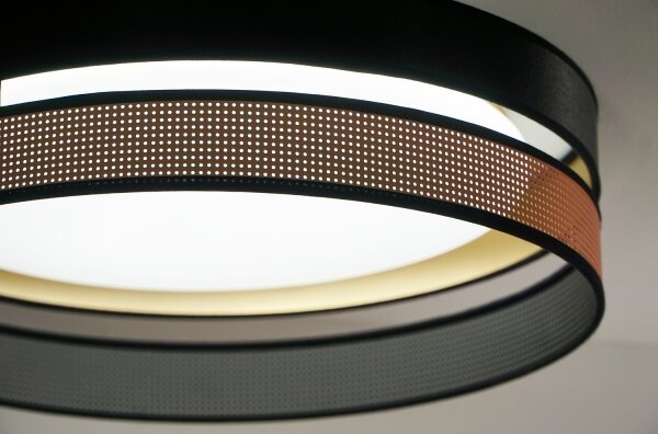 Duolla-Plafonieră LED ROLLER DUO SHINY LED/24W/230V d. 45 cm negru/cupru