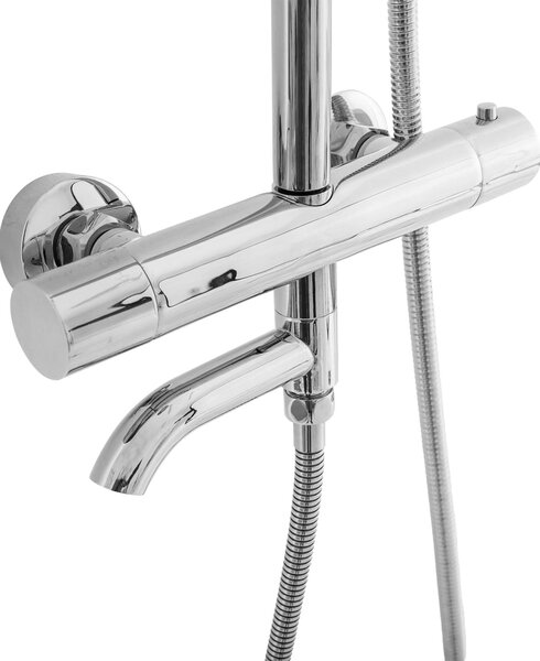 Coloana de dus cu termostat Lungo Crom