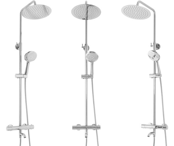 Coloana de dus cu termostat Lungo Crom