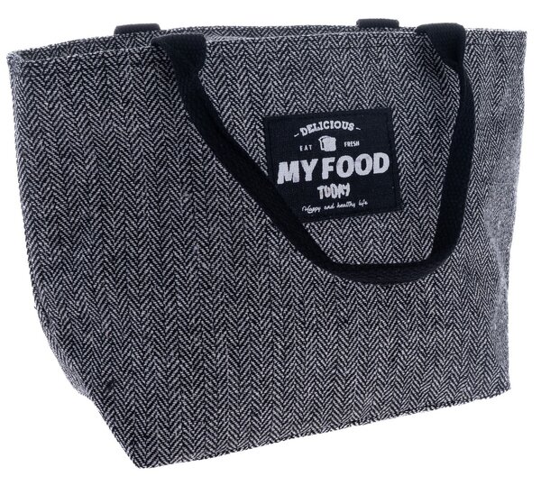 Geantă termică textilă My Food, gri, 30 x 12 x 20cm