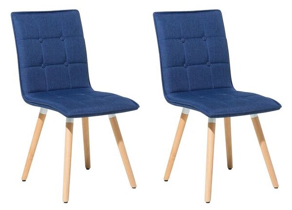 Set 2 buc. scaune pentru sufragerie Berken (albastru marin). 1009915
