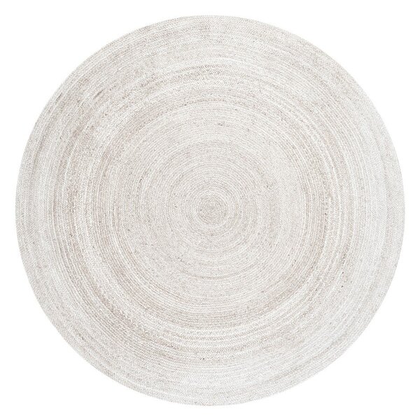 Covor alb reversibil/țesut manual rotund din iută ø 140 cm Braided – Hanse Home
