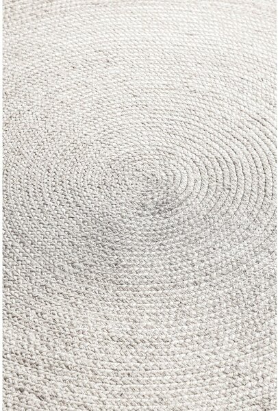 Covor alb reversibil/țesut manual rotund din iută ø 140 cm Braided – Hanse Home