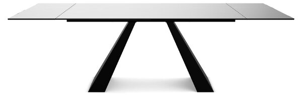 Masa extensibila SALVADORE CERAMIC, negru mat cu efect de marmura, sti