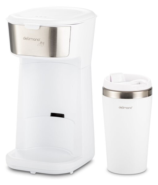 Cafetieră portabilă cu filtru Joy Pro White Delimano