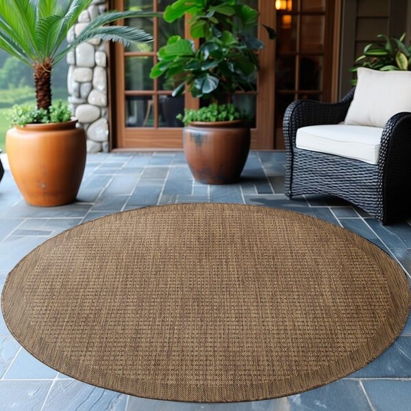 Covor pentru exterior și interior în culoare naturală rotund ø 120 cm Giza 1410 – Ayyildiz Carpets