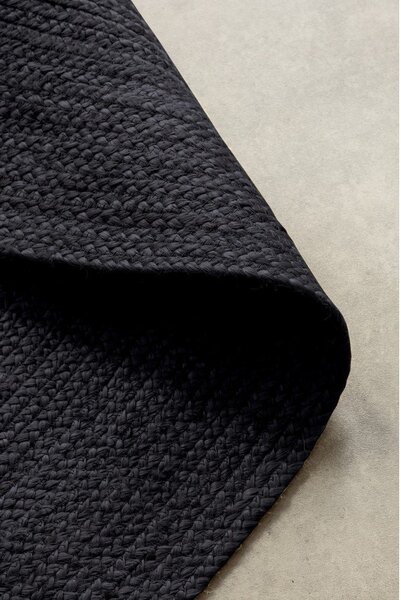 Covor negru reversibil/țesut manual rotund din iută ø 200 cm Braided – Hanse Home