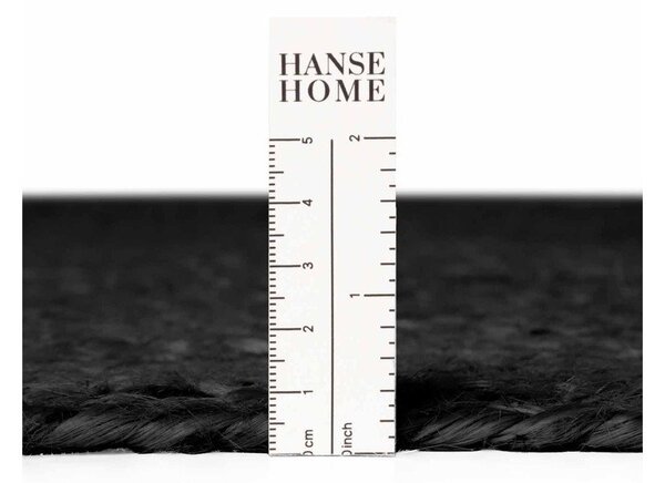 Covor negru reversibil/țesut manual din iută 160x230 cm Braided – Hanse Home