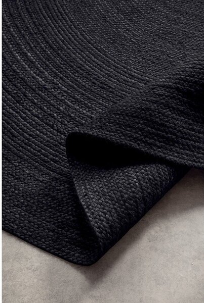 Covor negru reversibil/țesut manual rotund din iută ø 200 cm Braided – Hanse Home